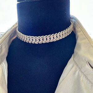 MID CENTURY MODERN VINTAGE ALUMINUM CHOKER GREAT LINK 13" SUPER LIGHT